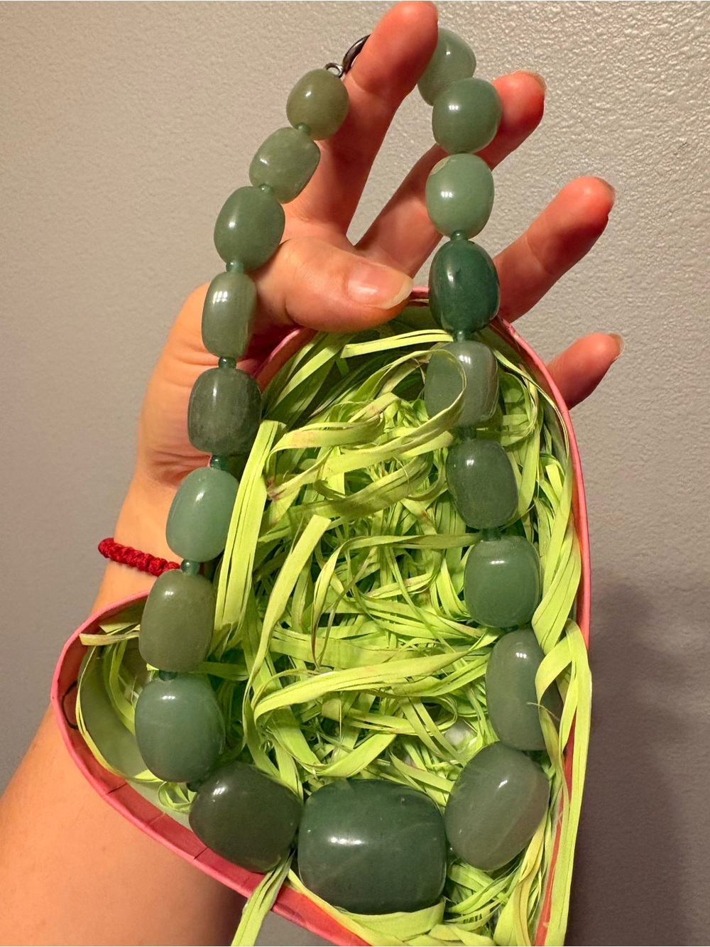 Green Aventurine Beaded Statement Necklace - Unbranded